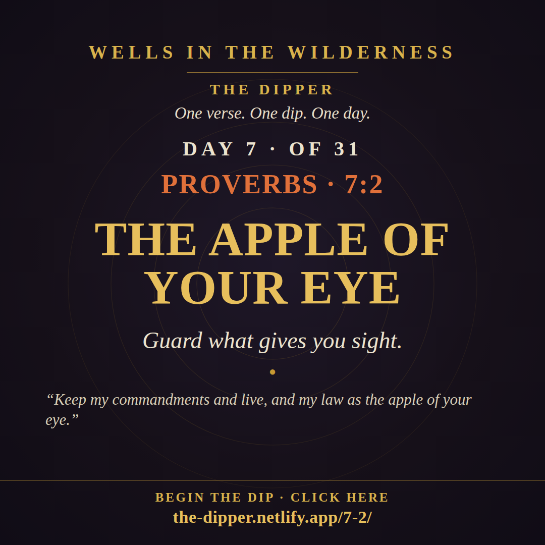 The Dipper — Day 7 of 31, Proverbs 7:2: The Apple of Your Eye